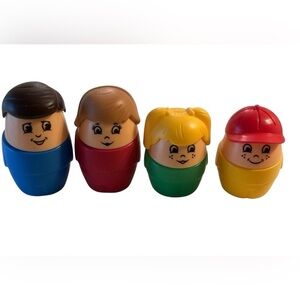 LITTLE TYKES - JUMBO Family Set Vintage. Hard plastic and colorful 31/2”L to 4”L